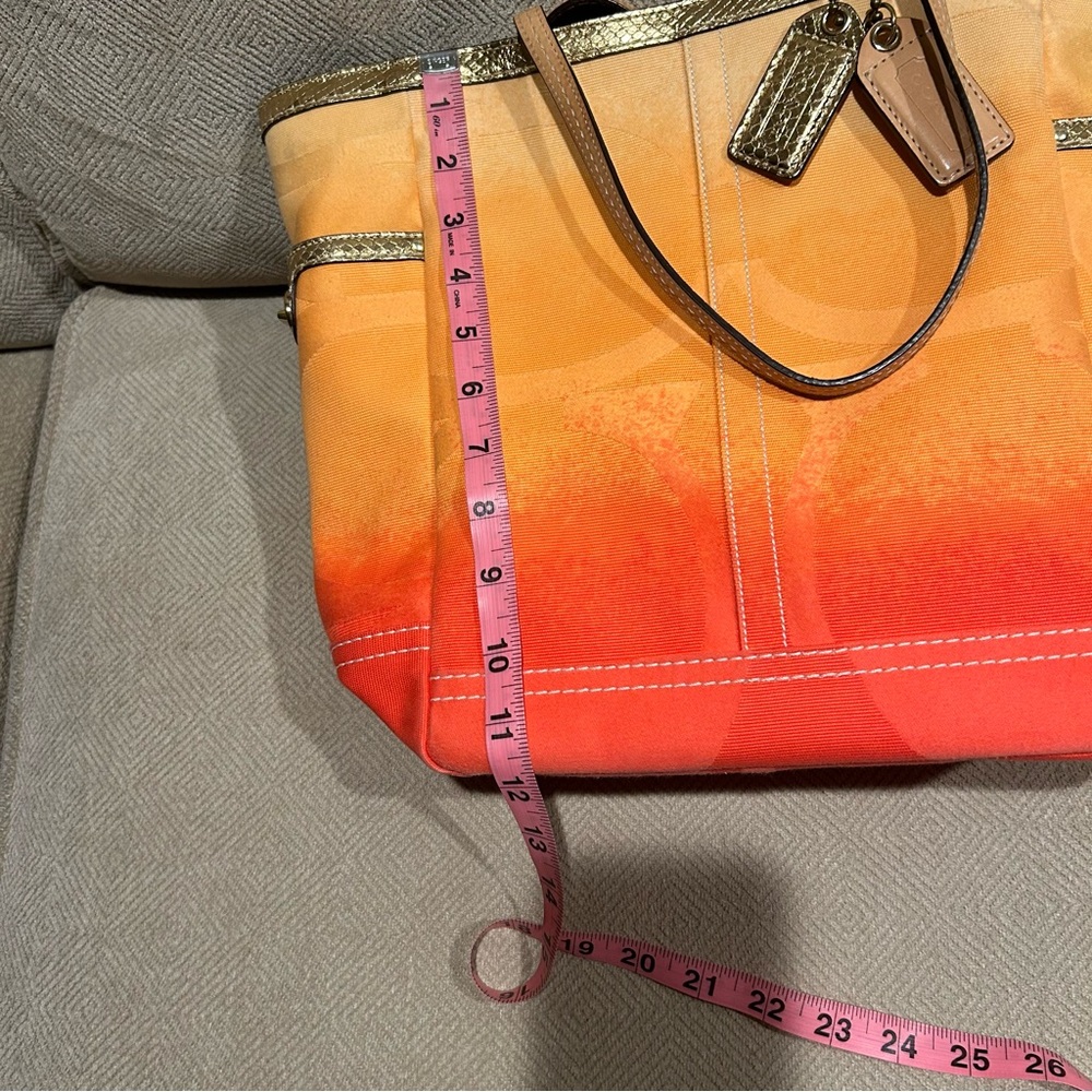 Coach ombre’ canvas limited edition women’s tote bag A065-7567 - Picture 13 of 14
